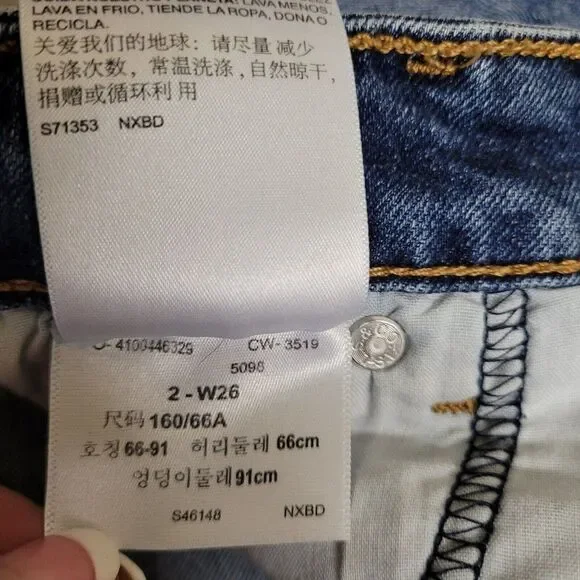 Denizen from Levi's High Rise Shorts Blue‎ Medium Wash Womens Size 2 / 26 Denim - Picture 13 of 14